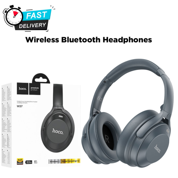 HOCO W37 Active Noise Cancellation Wireless Bluetooth Headphones – Immersive So - Image 2
