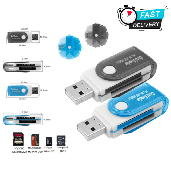 All-in-One Card Reader USB 2.0 – Fast & Versatile Data Transfer