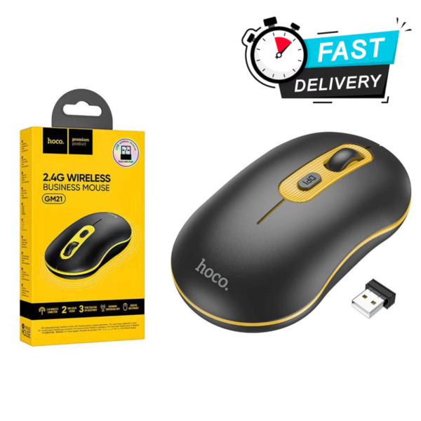 HOCO "GM21 Platinum" 2.4G Business Wireless Mouse – Black