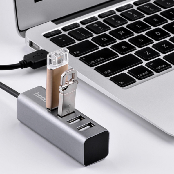 HOCO HB1 USB-A to 4-Port USB 2.0 Hub – Charge & Sync with Ease - Image 4