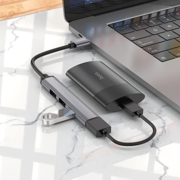 HOCO HB26 4-in-1 USB Adapter – Expand Your Connectivity - Image 5
