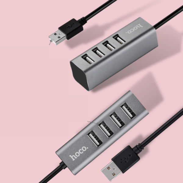 HOCO HB1 USB-A to 4-Port USB 2.0 Hub – Charge & Sync with Ease - Image 5