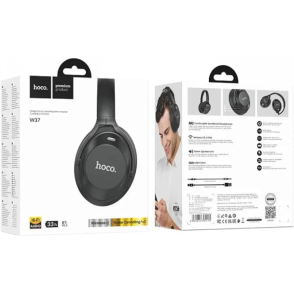 HOCO W37 Active Noise Cancellation Wireless Bluetooth Headphones – Immersive So - Image 7