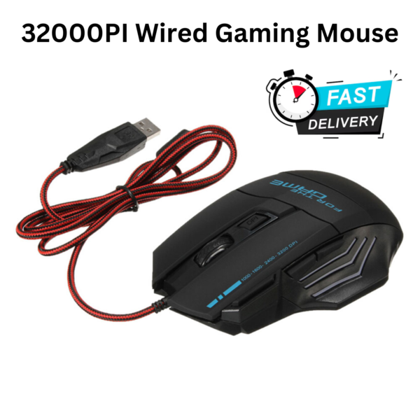 3200 DPI Wired Gaming Mouse – Precision, Comfort & Style