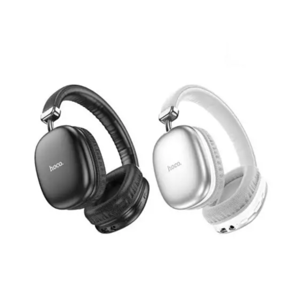 HOCO W35 MAX Wireless Bluetooth Headphones, 90H Playtime, Headset Black & Silver