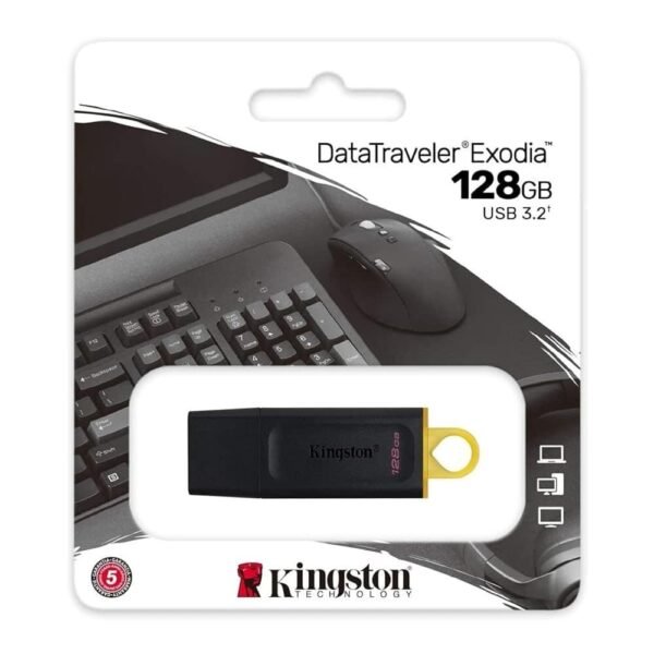Kingston Exodia 128GB USB 3.2 Flash Drive – High-Speed DataTraveler, Portable