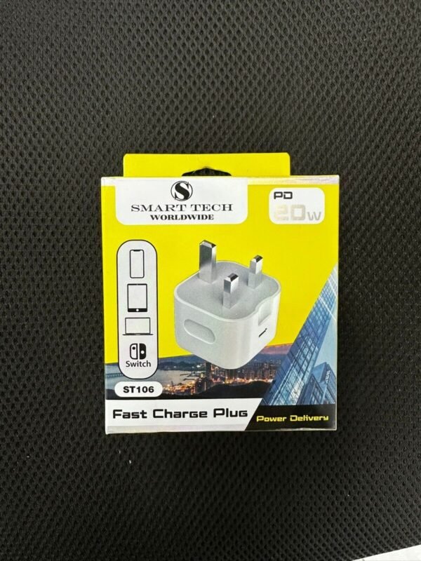 SMART TECH PD 20W Fast Charger – Universal, Compact & Travel Friendly