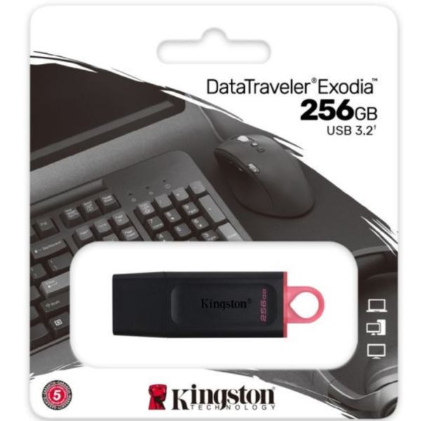 Kingston DataTraveler Exodia 256GB USB 3.2 Gen 1 Flash Drive High-Speed, Durable - Image 4