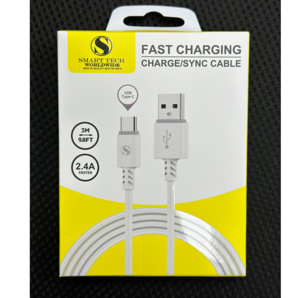 USB to Type-C Cable 3M Fast Charging & Data Sync Transfer cable wire With Speed